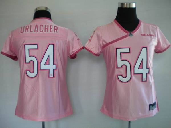 Bears #54 Brian Urlacher Pink Lady Stitched NFL Jersey